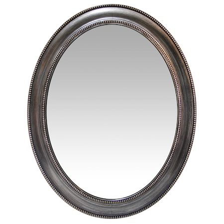 Infinity Instruments Sonore - H 30" x W 24 in Antique Silver Decorative Frame Wall Mirror 15370AS